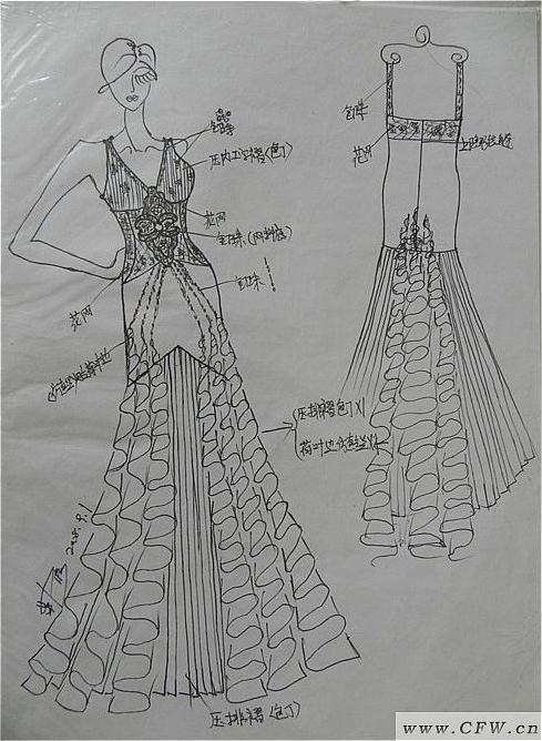 我的設計手稿 婚紗禮服的靈感與創作